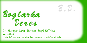 boglarka deres business card